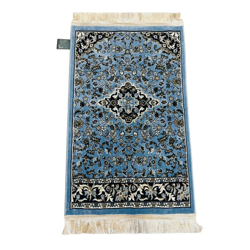 Original Al Rawdah Riaz-ul-Jannah Prayer Mat 8mm – Made in Madinah (KSA) (Light Blue)