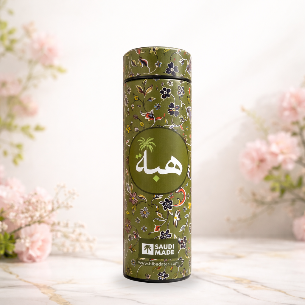 Rawdah Bloom Water Temperature  Bottle – Premium Floral Islamic Gift (Green)