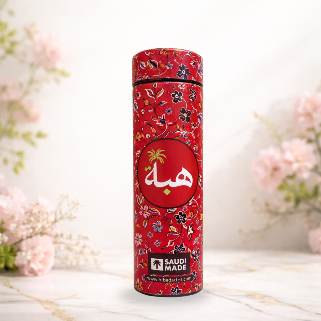 Rawdah Bloom Water Temperature  Bottle – Premium Floral Islamic Gift (Red)