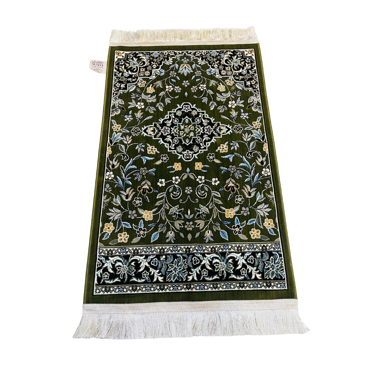Al Rawdah Green Prayer Mat 3mm Thick, Made in Medina, Saudia Arabia