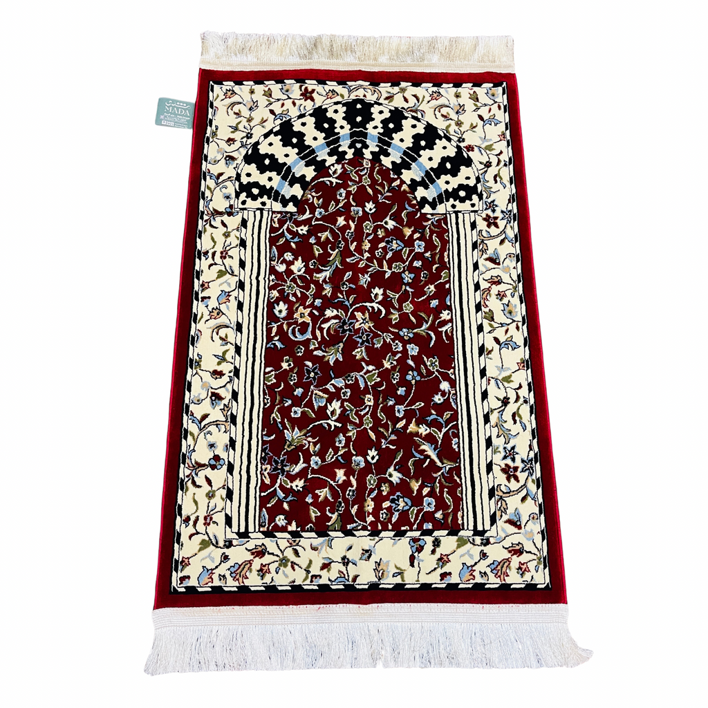 Medina Prayer Mat 8mm Thick Mehrab Design, KSA (RED)