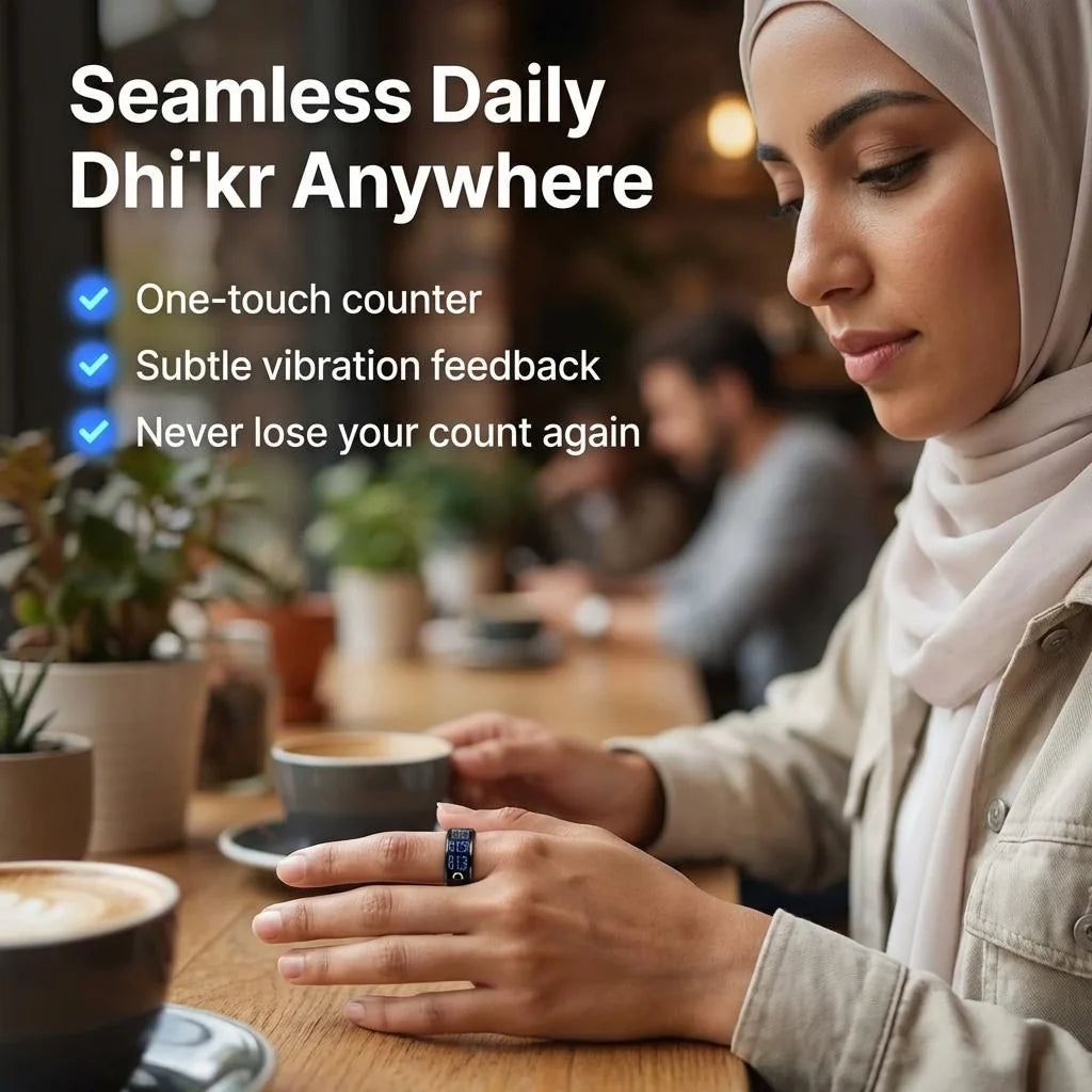 iTasbeeh Salam Ring SQ666 – Includes a Portable Charging Case
